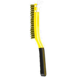 ALLWAY SB319/BB Soft-Grip Brass Wire Brush with Scraper