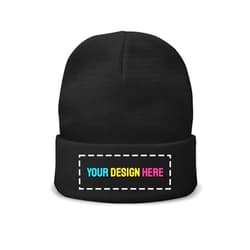 Lightfire Printing Custom Embroidery Beanie – Personalized Knit Hat with Custom Design Text Warm Winter Cap for Men & Women, Gift - 100% Acrylic