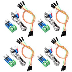 Weewooday 4 Sets Direct Current 3-5v Max6675 Themocouple Module and K Type Thermocouple Temperature Sensor Thermocouple Sensor Set M6 Screw with Cable Cord Compatible with Arduino/Raspberry Pi