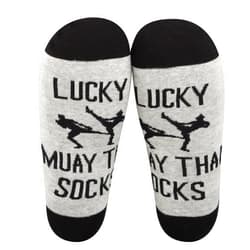 JNIAP Lucky Muay Thai Socks Muay Thai Gifts Martial Arts Socks Muay Thai Coach Gifts Thai Boxing Socks