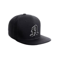 Daxton Classic Snapback Old English Alphabet A to Z Numbers Initials Flat Bill Visor Cap