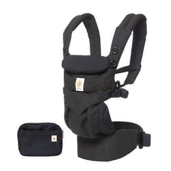 Ergobaby Omni Classic (formerly OMNI 360) All-Position Baby Carrier for Newborn to Toddler with Lumbar Support, 7-45 Pounds, Pure Black, One Size