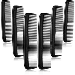 Leinuosen 12 Pieces Hair Combs Set Pocket for Women and Men, Fine Dressing Comb,Plastic (Black)