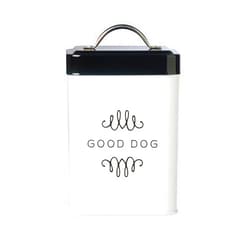 Amici Pet Pet Treat Collection, , Sparky Good Dog Metal Storage Canister, 36 oz, White