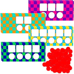 Gethelud Sound Box Phonic Games, 28 PCS Dry Erase Mats & 100 Plastic Chips Phonemic Awareness Letter Sound Early Educational Tool for Preschool Kindergarten Classroom (1 Marker Included)