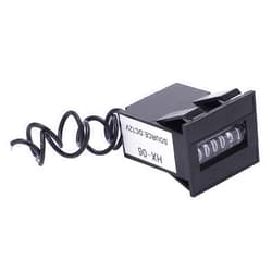 Fafeicy Electromagnetic Counter 6 Digits Electronic Industrial Totalizer with No Clear Function HX‑06 for, Frequency counters (12V)
