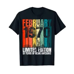 Fifty one Year Old Gifts 51st Birthday Apparel Vintage February 1970 Bday Gifts 51 Years Old 51st Birthday T-Shirt