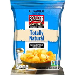 GONDMAX Boulder Canyon Totally Natural Kettle Cooked Potato Chips - 2 oz. bag, 8 per case
