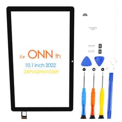 ARSSLY Digitizer for Onn 10.1 inch Tablet Touch Screen Replacement for Onn 10.1 inch Tablet 2022 2APUQWM1036P Touchscreen Front Glass Panel with Repair Tools (Not LCD Screen)