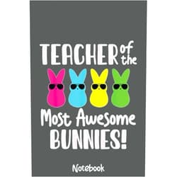 By MELVYN BURTON (Author) Happy Easter Day Teacher Women Easter Teacher Bunny Gifts Notebook: Journal or Planner for Teacher Gift, Great for Teacher Appreciation,Thank You,Retirement,Year End Gift