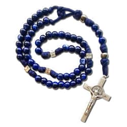 Rugged Rosaries® BLUE Marian Meditation ROSARY with St. Benedict Crucifix