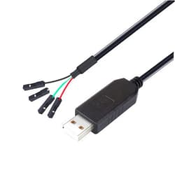 DTech USB to TTL Serial Adapter 3.3V Debug Cable TX RX Signal 4 Pin Female Socket PL2303 Prolific Chip Windows 10 8 7 XP Vista (3ft, Black)