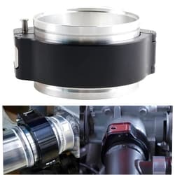 RiAiCiING 3 Inch Aluminum Quick Release V Band Clamp, 76mm Intake Intercooler Pipe Clamp for Intercooler Pipe Clamp Throttle Union Sleeve, 32516 Pinless HD Clamp, (Black)…
