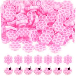 Salbsever 200Pieces Flower Shape Glue Cup Eyelash Extension Glue Holder Lash Glue Tray Glue Holder for Lash Extensions Flower Glue Cup for Lash Extension Supplies for Women Girls Eyelash Extension Supplies