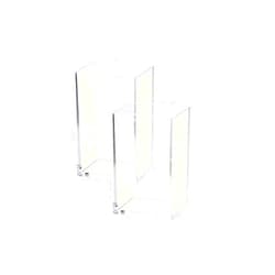 HSYMQ 2 Pack Clear Acrylic Pencil Pen Holder Cup, Makeup Brush Holder Acrylic Desk Accessories