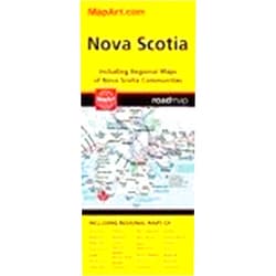 MapArt,CCC Maps MapArt Nova Scotia Travel Map, Full Color, Matte Finish, Includes Regional Maps & Downtown Maps