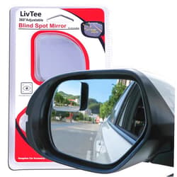 LivTee UTV Rear View Mirror, Fan HD Glass with wide angle Adjustable Stick Compatible with Polaris Motorbike Scooter Quad Cruiser Off Road