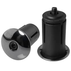 LUORNG 1Pairs Aluminum Alloy Bike Handlebar Bar End Plugs, Road Bicycle Grip, Expanding Adjustable Locking Caps for Mountain Bikes, Handlebars, Electroplating Black
