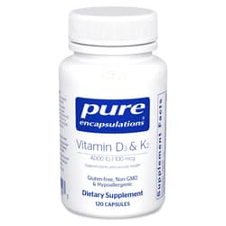 Pure Encapsulations Vitamin D3 & K2 | Bone and Vascular Health Support | 120 Capsules*