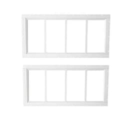WRISIN 2 Pack Shed Window (White, 10