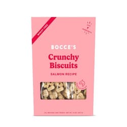 Bocce's Bakery Oven Baked Salmon Recipe Treats for Dogs, Wheat-Free Dog Treats, Made with Real Ingredients, Baked in The USA, All-Natural Salmon, Sweet Potato & Parsley Biscuits, 14 oz
