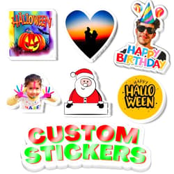 Generic Personalized Stickers Labels, Custom Stickers, Logo Stickers Customized, Customizable Stickers Labels with Your Image Photo Text or Logo, 2.5/5/11 Inch