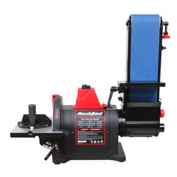BUCKTOOL Pro 1HP Bench Belt Sander for Metal Working, 4 x 36 in Belt and 8 in Disc Sander with 1HP Direct-drive Motor, Benchtop Belt Disc Sander for Metalworking