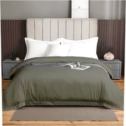 eBeddy Linens Luxury Duvet Cover Oversized King Size 120x98 Inch 100% Long-Staple Egyptian Cotton Soft and Breathable 1 Pieces Comforter Cover with Zipper Closure & Corner Ties, Dark Grey Solid
