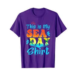 Sea Day Vacation Tees This Is My Sea Day Family Beach Summer Vacation T-Shirt for Men Women Girls Kids