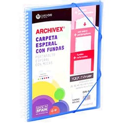 CARCHIVO IDEAS PRACTICAS Carchivo Archivex Star 20-Pocket Spiral Binder - Blue