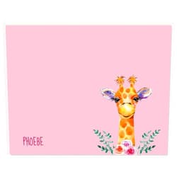 Current Mini Giraffe Personalized Note Cards - 24 Cards with White Envelopes, 4¼ x 5½ Inch Size, Blank Stationery, Add Names or Text, For Thank You Notes, Invitations, & Announcements