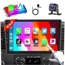 Podofo【Upgrade 2+64G】 Wireless Carplay Android Auto Car Stereo for Chevrolet/GMC/Buick 2007-2012,10.1” IPS Touchscreen Car Radio Receiver with Bluetooth/GPS/Mirror Link/SWC/WiFi+MIC+AHD Backup Camera