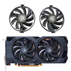 CCVA FDC10U12S9-C RX480 RX470 Cooler Fan Replace for XFX Radeon RX 480 470 470D RS Black Wolf Graphics Card Cooling Fan (2PCS)