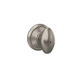 Schlage F40 SIE 619 Sienna Door Knob, Bed & Bath Privacy Lock, Satin Nickel
