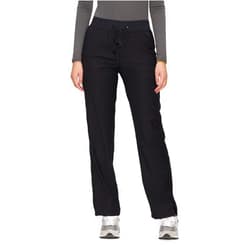 COZYFIT Scrub Pants for Women - Straight-Leg Cargo Pants with 3 Pockets, Drawstring Scrub Pants