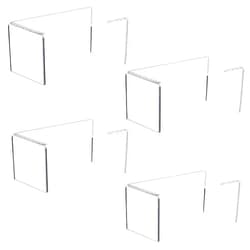 CLAY TONIC Durable 4-Pack Large Clear 5mm Thick Acrylic Display Risers for Funko POP figures,Retail Display, Display Riser Shelf Showcase Fixtures for Jewelry (4, 8''x 4''x 4.5'')
