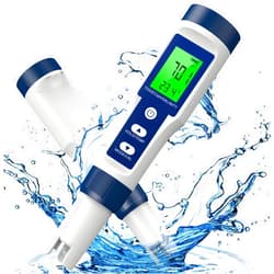 TakeCase1 5 in 1 TDS Meter PH Tester, 0.01 High Accuracy Digital PH Meter for Water, PH/TDS/EC/Salt/Temp Tester, PPM Meter Water Tester for Drinking Water, Hydroponics, Plants, Aquarium and Pool