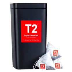 T2 Tea - English Breakfast Black, Tea Bags in Tea Caddy, 120g (4.2oz), 60 Tea Bags