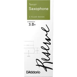 Rico D'Addario Reserve Tenor Saxophone Reeds, Strength 3.0+, 5-pack