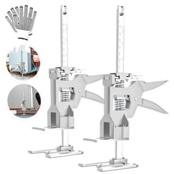 Jefuzh Labor Saving Arm Jack 2 Pack, 12 Inch All-Metal Hand Lifting Jack Tool, 440LBS Capacity Precise Control Slow/Fast Descent Furniture Jacks Lifter for Lifting Door Furniture, Wall Tile Positioning