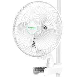 VIVOSUN AeroWave A6 Grow Tent Clip Fan, Patented Portable Auto Oscillating Fan 6” with 2-Speed, Strong Airflow but Low Noise, and Fully-Adjustable Tilt for Hydroponic Ventilation, White, 1-Pack
