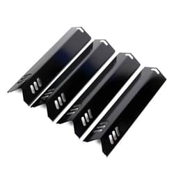 Apromise Grill Replacement Parts for Dyna-Glo - 91591 Grill Burner Covers | 15” Grill Heat Plates | 4-Pack Grill Heat Shield | Porcelain-enameled Grill Heat Tent for Dyna-Glo DGF493BNP, DGF510SBP