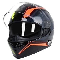FreedConn Bluetooth Motorcycle Helmet FreedConn BM12 DOT Full Face Bluetooth Helmets Motorcycle Dual Visor Helmet with Integrated Intercom System/ 2~3 Riders Pair/ 500M/ FM/ MP3/ Voice Dial (Multi-Color, XXL)