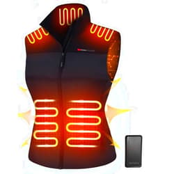 ORRNIKKO Classic Women's Heated Vest - Stand Heated Collar,With 7.4V 16000mAh Battery Pack, Rechargeable Heated Vest Women
