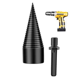 Lyshujli Removable Firewood Log Splitter Drill Bit,Wood Splitter Drill Bits Detachable Electric Drills Screw Cone for Family Outdoor Camping,Stove,Farm
