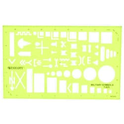 Westcott Military Symbols Drawing Template (T-825)