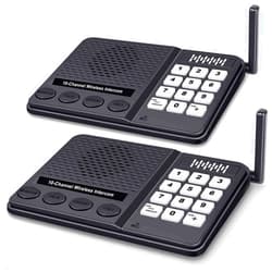 GLCONN Intercoms Wireless for Home - 10 Channel 3 Privacy Code Wireless Intercom System for Home House Business Office - GLCONN 1.1 Mile Range Room to Room Intercom Communication System - 2 Pack