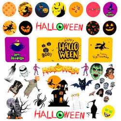 Miaomiaocc Halloween Stickers, Vinyl Waterproof Holiday Party Scrapbook Ghost Stickers, Kids and Youth Adult Party Favors Gifts 33 in 1