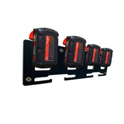 SZWJT-LV Battery Holder, Milwaukee M18 Battery 4X, Wall Display Hook Holder, M18 Battery 4Bit Power Tool Storage, Wall Display Hook Holder （Aluminum Material）