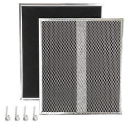 Pokin Upgrade HPF30 Charcoal Range Hood Non-Ducted Filter (with Clips), for Broan Nutone S97020466 Series Range Hood 14.6” x 12.8” x 0.14” Traps Odors Grease Filters Type XC - 2 Pack